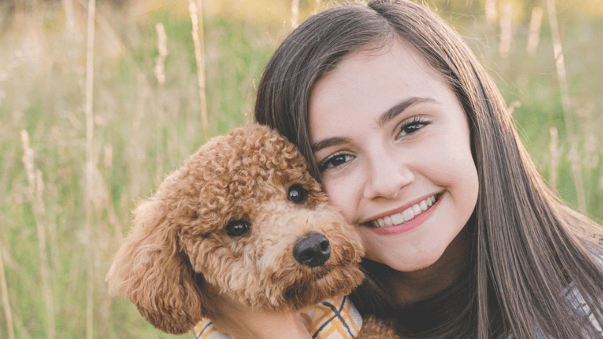 Lumos fundraiser, Kate, with her puppy